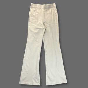 Max Studio London Cream Wide Flare Leg Pants Stretch Women's M?